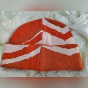 Orange/White Beanie